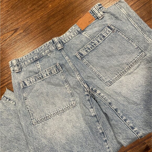 NWT Madewell Sz 31 Darted Barrel-Leg Jean Riverbend Wash Wide Relaxed Button-Fly - Picture 13 of 15